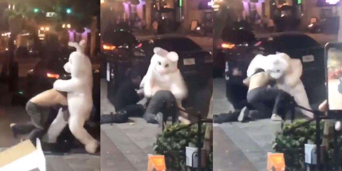 Un homme déguisé en lapin de Pâques crée le buzz pour une raison bien particulière 3 Un homme déguisé en lapin de Pâques crée le buzz pour une raison bien particulière 3